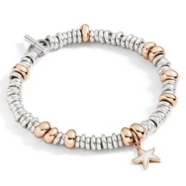 BRACCIALE RONDELLE ARGENTO & ARGENTO DORATO [a439f061]