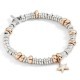 BRACCIALE RONDELLE ARGENTO & ARGENTO DORATO [a439f061]