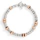 BRACCIALE RONDELLE ARGENTO & ARGENTO DORATO [7d1fb36c]